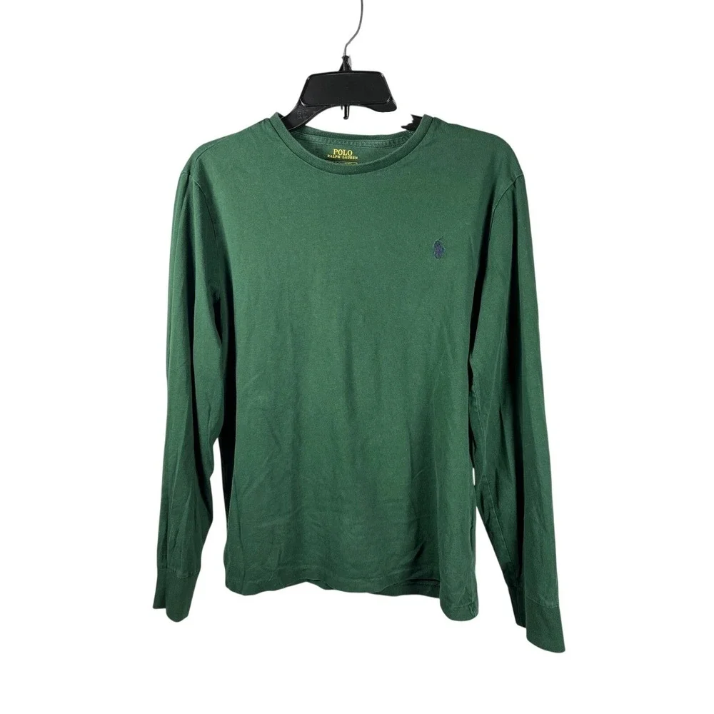 Polo Ralph Lauren Green Long Sleeve Crew Neck T Shirt Mens Size S